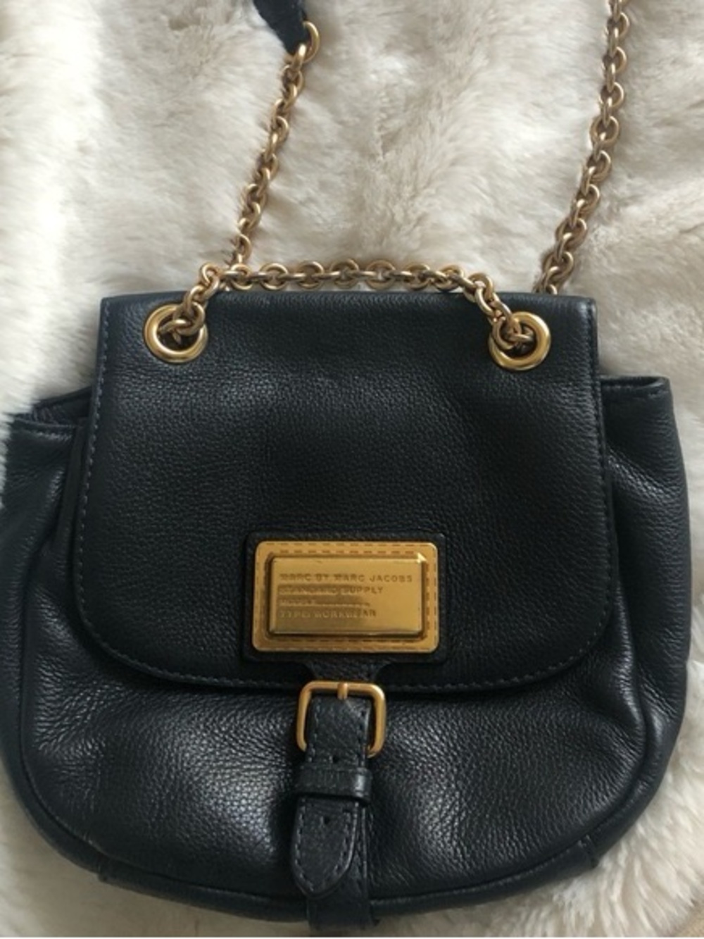 Marc by Marc Jacobs Chain Reaction Leather Crossbody with Gold Hardware